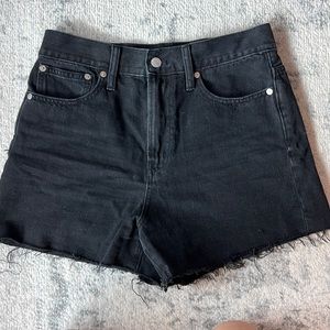 Madewell Perfect Jean Short - Faded Black - Size 28